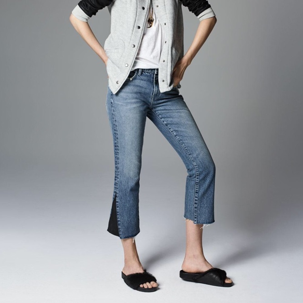 Current/Elliott The Kick Jean W/ Insert Raw Hem